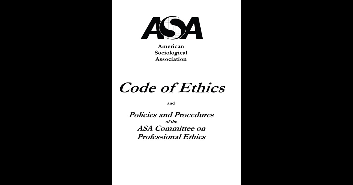 ASA Code Of Ethics By American Sociological Association On IBooks