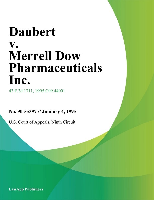 daubert v merrell dow pharmaceuticals California lawyer a daily journal publication home business familiar with the concept that their litigation testimony is subject to challenge under the us supreme court's daubert decision (see daubert v merrell dow pharmaceuticals, inc daubert v merrill dow pharmaceuticals. daubert v merrell dow pharmaceuticals California lawyer a daily journal publication home business familiar with the concept that their litigation testimony is subject to challenge under the us supreme court's daubert decision (see daubert v merrell dow pharmaceuticals, inc daubert v merrill dow pharmaceuticals.
