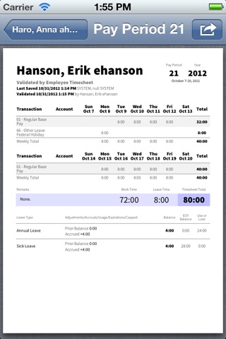 Kronos for Federal FedSP screenshot