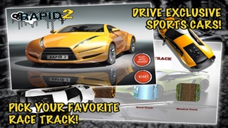 Screenshots of Rapid 2: Fast Track Car Racing for iPhone