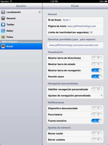 Captura de pantalla del iPad 5