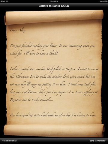 Screenshots of Letters to Santa Gold for iPad