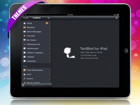 Screenshots of TwitBird free for Twitter for iPad