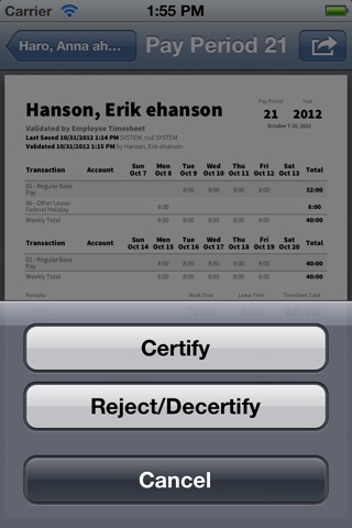 Kronos for Federal FedSP screenshot