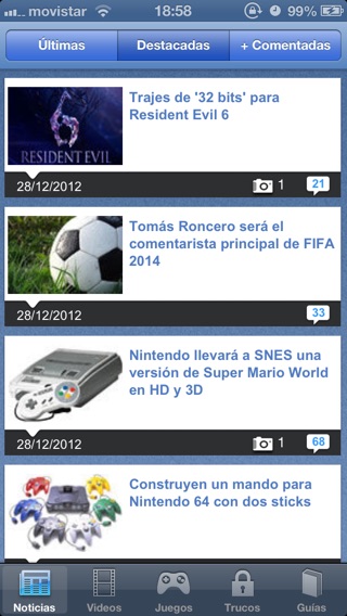 Captura de pantalla del iPhone 1