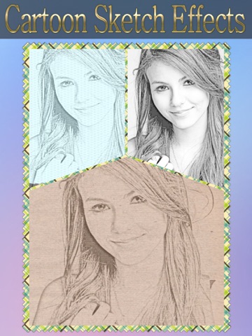 Screenshots of Cartoon Sketch Avatar Free - Pink Pencil & Coloring Toon Camera Photo Effects for iPad