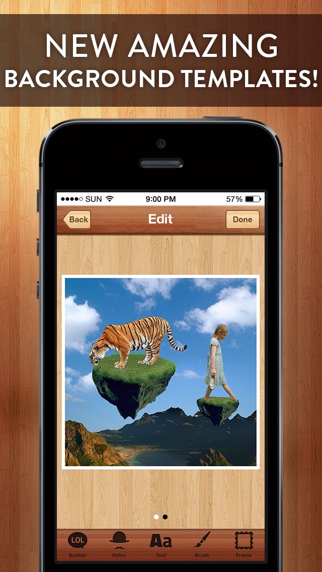 Screenshots of Cut Me In - Easy to use Photo Chop Background Adjuster to Superimpose yr images by Applause - not affiliated with Photoshop in any way! for iPhone