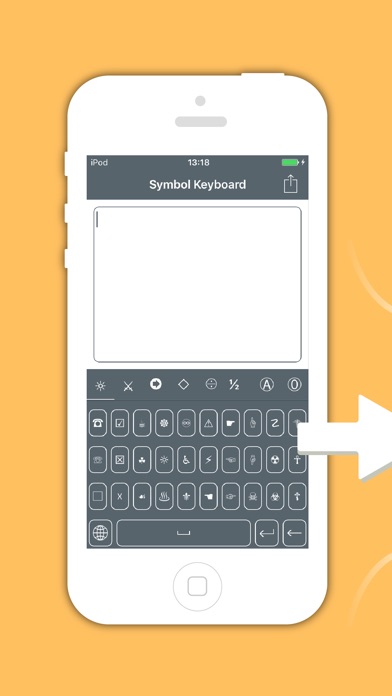 Screenshots of Symbol Keyboard - Unicode Icons Signs,Characters Symbols,Emoji Art for Texting for iPhone