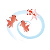 Autocollant poisson rouge