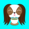Brown White Japanese Chin Stickers for iMessage japanese chin 