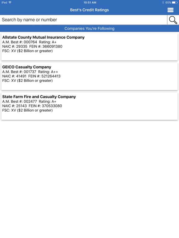 A M Best Company S Credit Ratings On The App Ipad Screenshot 3