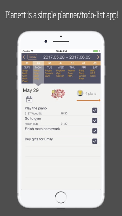 Planett: Simple daily & weekly todo list / planner ۽ ũ