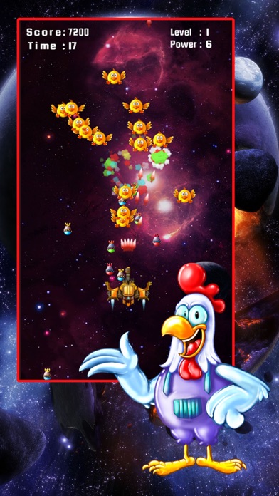 Screenshots of Space Attack: Chicken Shooter for iPhone