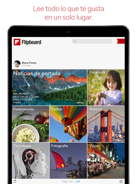 Captura de pantalla del iPad 1