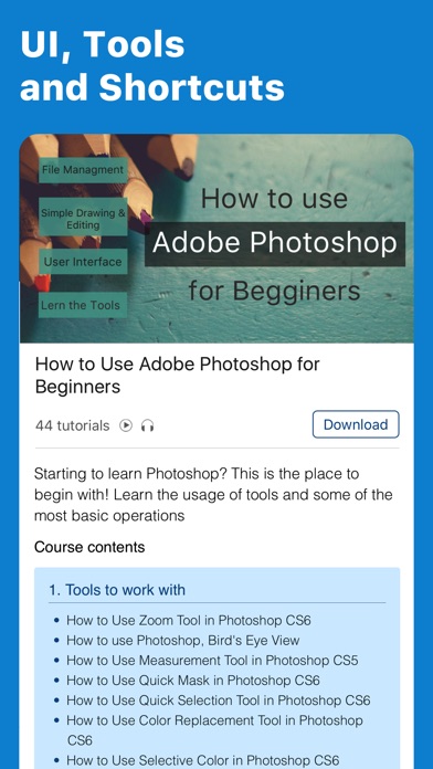 Screenshots of Easy Photoshop Tutorials For Beginners for iPhone
