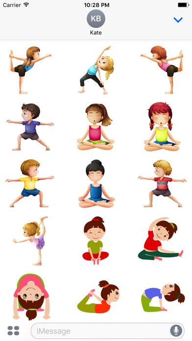 kids yoga stickers & emoji