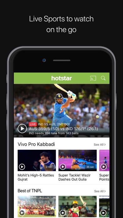 Screenshots of Hotstar for iPhone