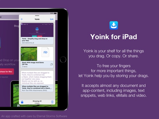 Yoink - Improved Drag and Drop 앱스토어 스크린샷