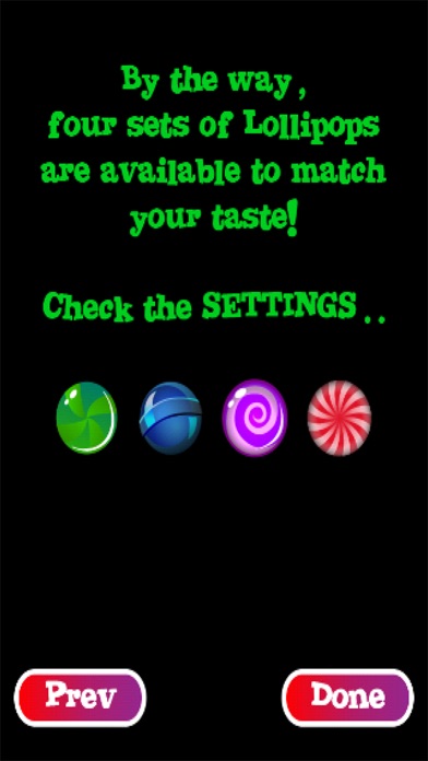 Screenshots of Lollipops for iPhone