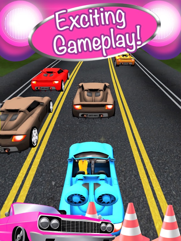 Screenshots of 3D Girl Convertible Car Racing Game With Cute Girly Cars And Fun Race Games FREE for iPad