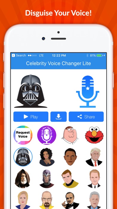 Screenshots of Celebrity Voice Changer - Funny Voice FX Soundboard Free for iPhone