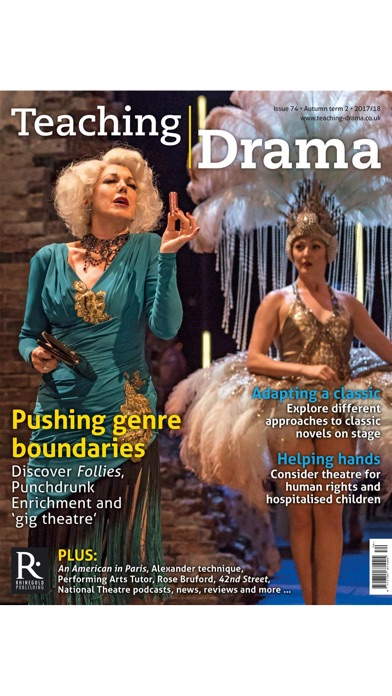Teaching Drama Magazine review screenshots