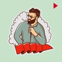 hipster animated fashion emoji