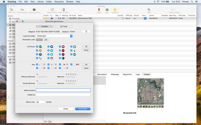 iCaching for Mac 7.0 破解版 – Mac上排名第一个Geocaching工具