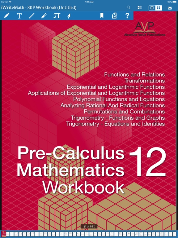 iwrite math pre calculus 12 solutions avp