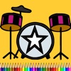 Drum Set Colouring Activities For Kids And Adults outdoor activities for adults 