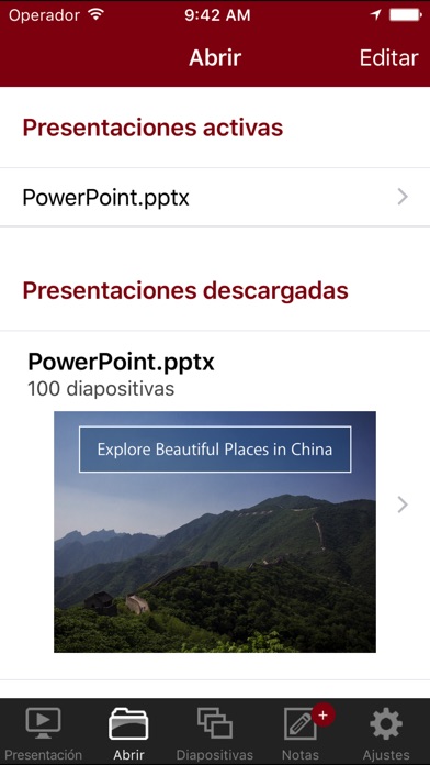 Captura de pantalla del iPhone 2