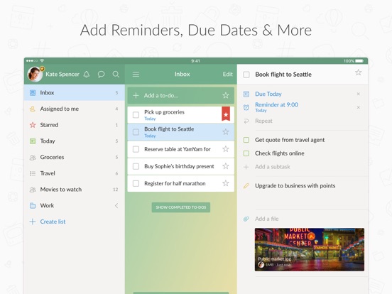 wunderlist email tasks