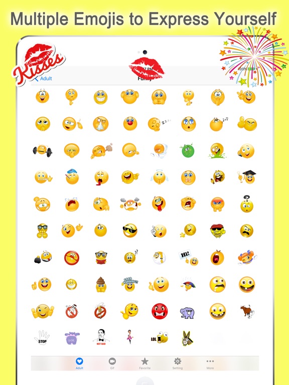 Screenshots of Emoji Keyboard Twitch for iPad