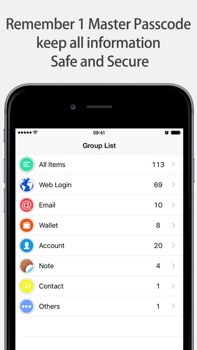 Screenshots of Private Password Manager Vault - Fingerprint Lock Passcode.s & Protect Account Login Contact.s Secure Wallet Apps for iPhone