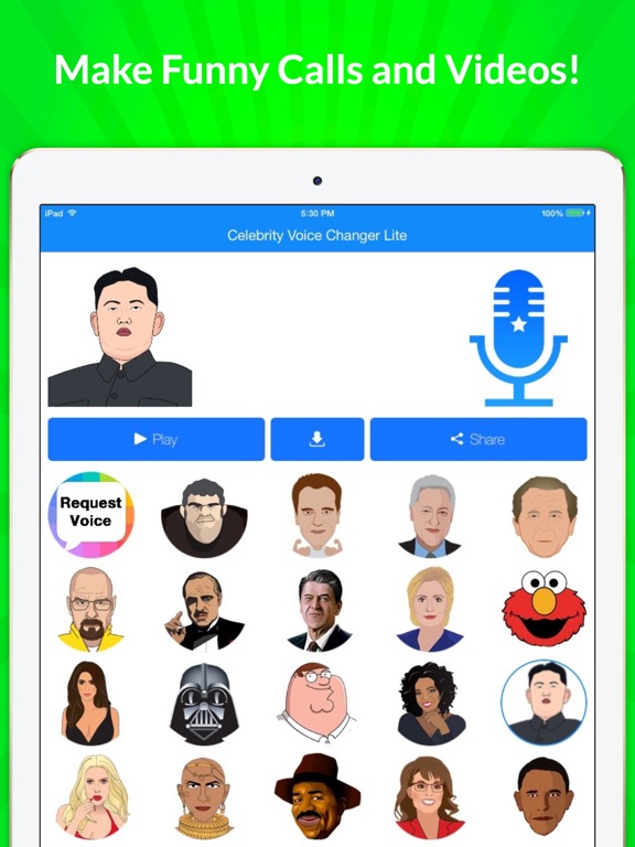 Screenshots of Celebrity Voice Changer - Funny Voice FX Soundboard Free for iPad