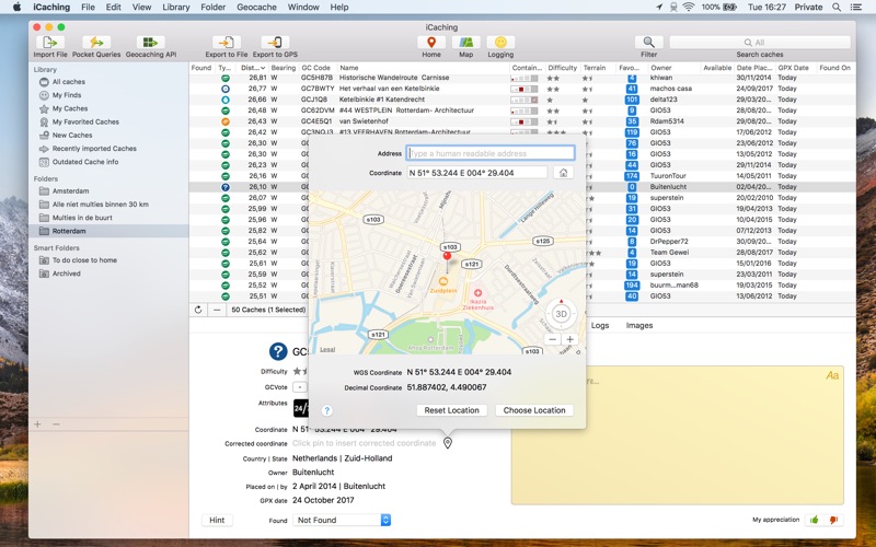 iCaching for Mac 7.0 破解版 – Mac上排名第一个Geocaching工具