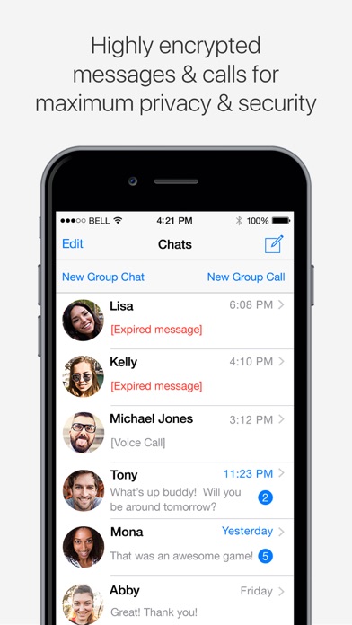Screenshots of SOMA Messenger for iPhone