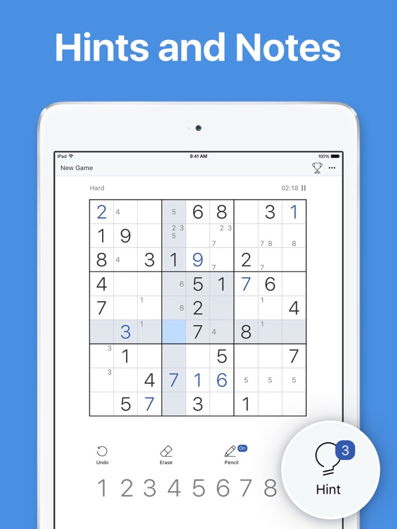 Screenshots of Sudoku - Classic Logic Game for iPad