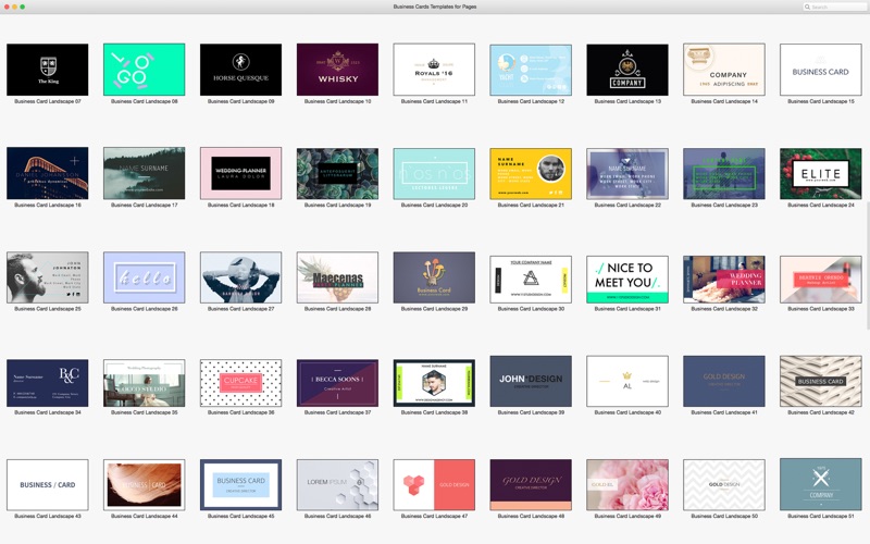 GN Business Cards for Pages - Templates Bundle 앱스토어 스크린샷