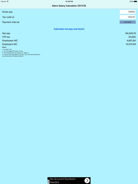 Isle Of Man (Manx) Salary Calculator 2017/18 On The App Store