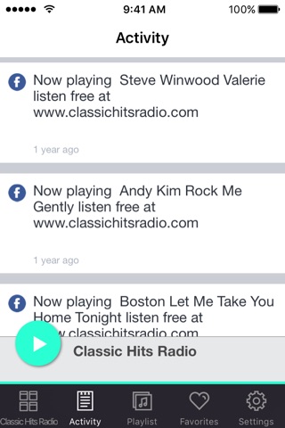 Скриншот из Classic Hits Radio