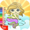 mermaid little princess printable coloring pages:cute drawings free free printable calendars 