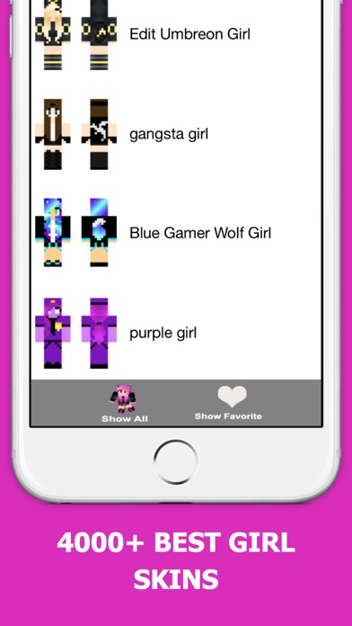 Screenshots of Best Girl Skins for Minecraft PE Free for iPhone
