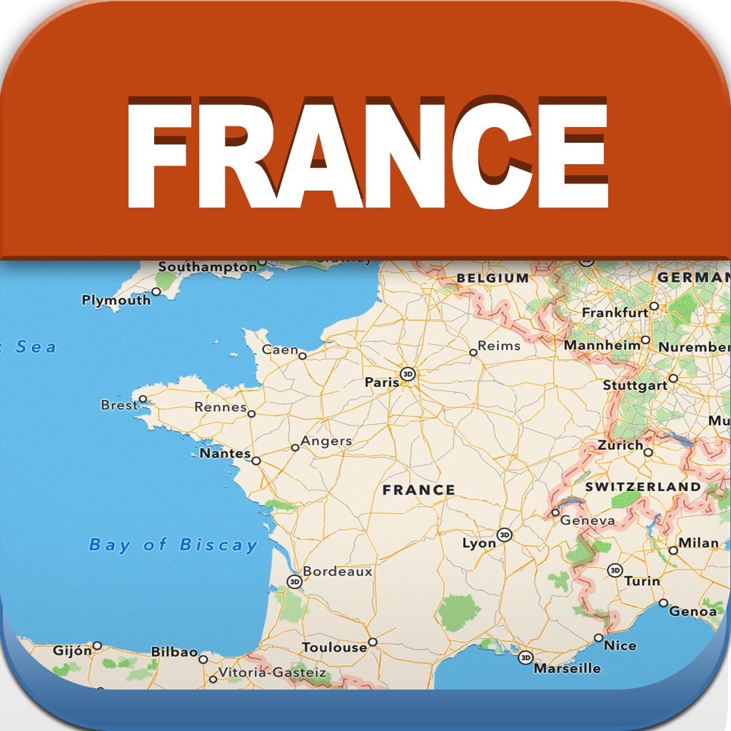 フランスオフライントラベルマップ