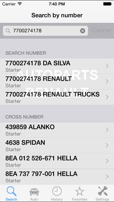 Autoparts for Renault screenshot1