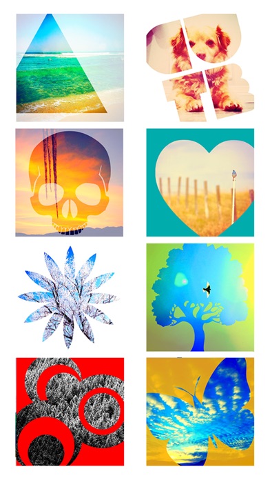 Screenshots of Insta Shapes - Snap pics & frame photos to silhouette symbol & alter for posts on IG, Fbook, flicker, tagged & tumblr for iPhone