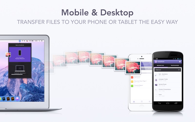 instashare air drop transfer mac free