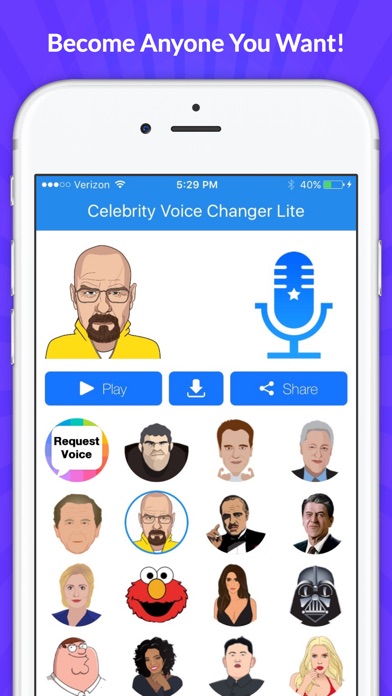 Screenshots of Celebrity Voice Changer - Funny Voice FX Soundboard Free for iPhone