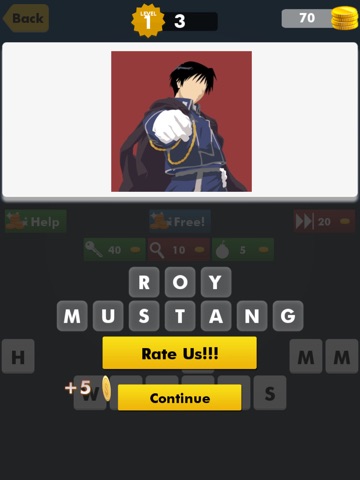 Screenshots of New Anime Fan Quiz Games for FullMetal Alchemist Brotherhood Edition Free for iPad