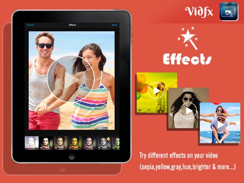 Screenshots of VidFx FREE-Add Video Effects by using Overlays and also add background music for videos for iPad